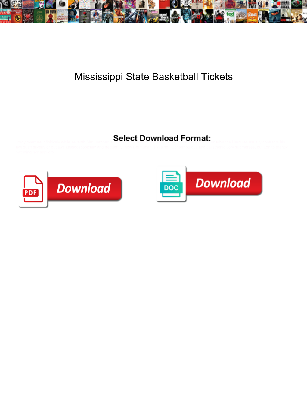 Mississippi State Basketball Tickets