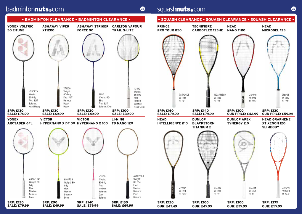 Badminton Clearance • Badminton