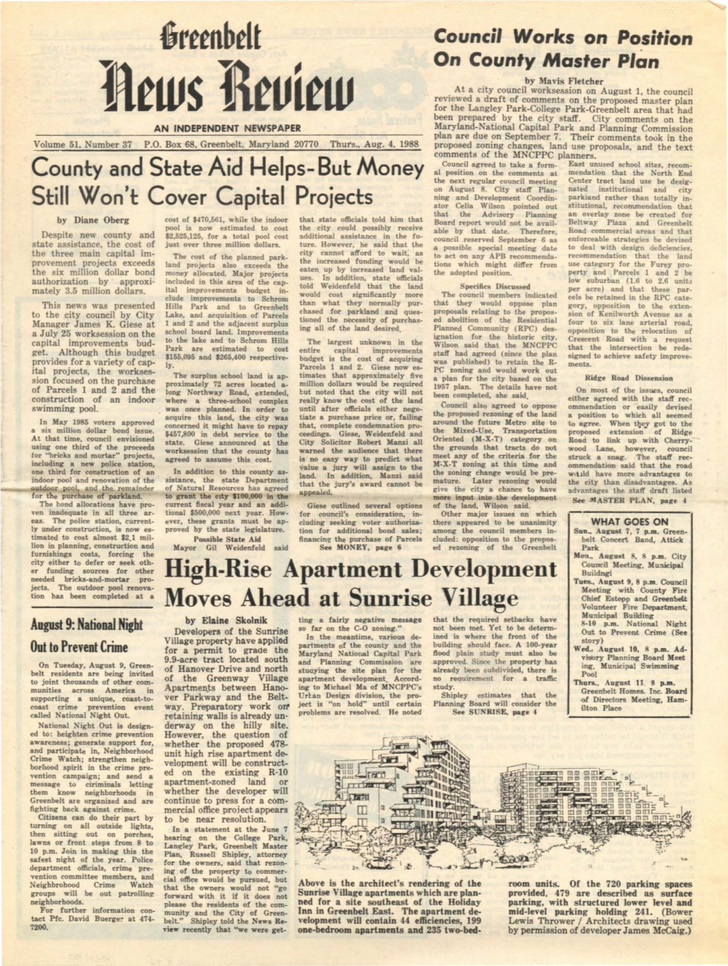 4 August 1988 Greenbelt News Review