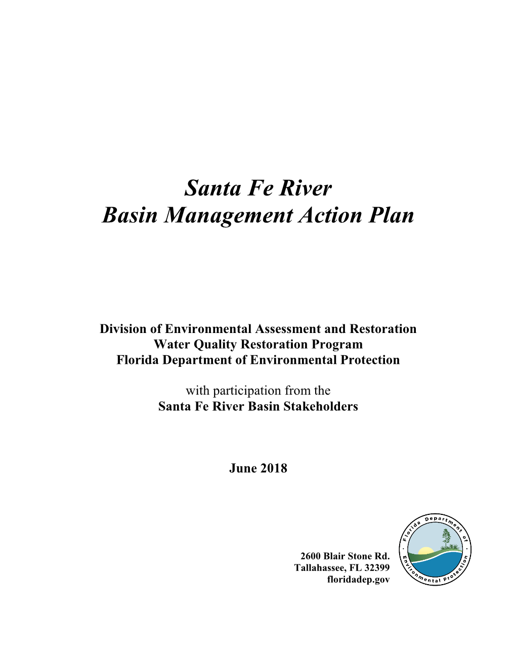 Santa Fe River Basin Management Action Plan