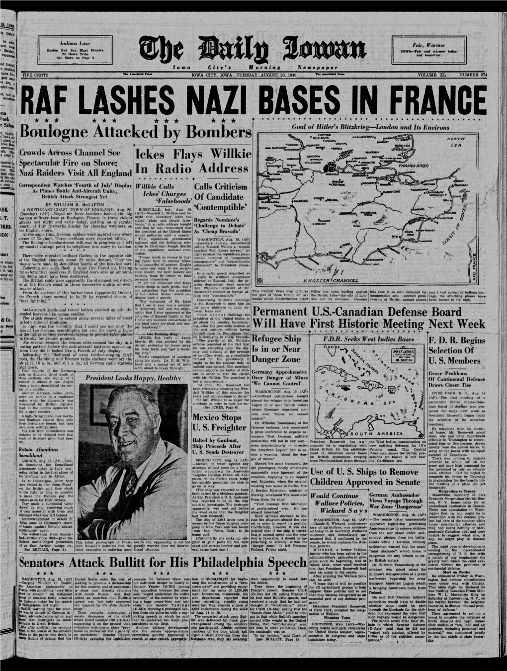 Daily Iowan (Iowa City, Iowa), 1940-08-20