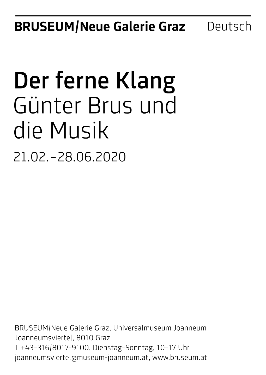 Der Ferne Klang Günter Brus Und Die Musik 21.02