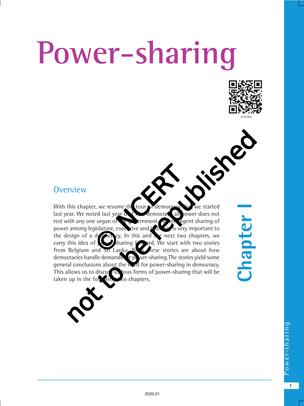 Power Sharing Is Good for © Democracies