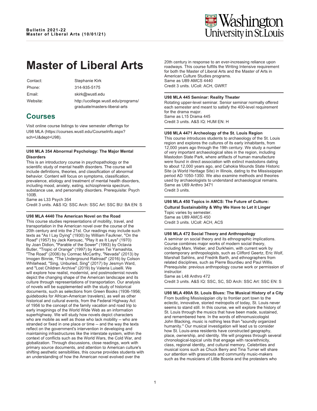 Master of Liberal Arts (10/01/21)