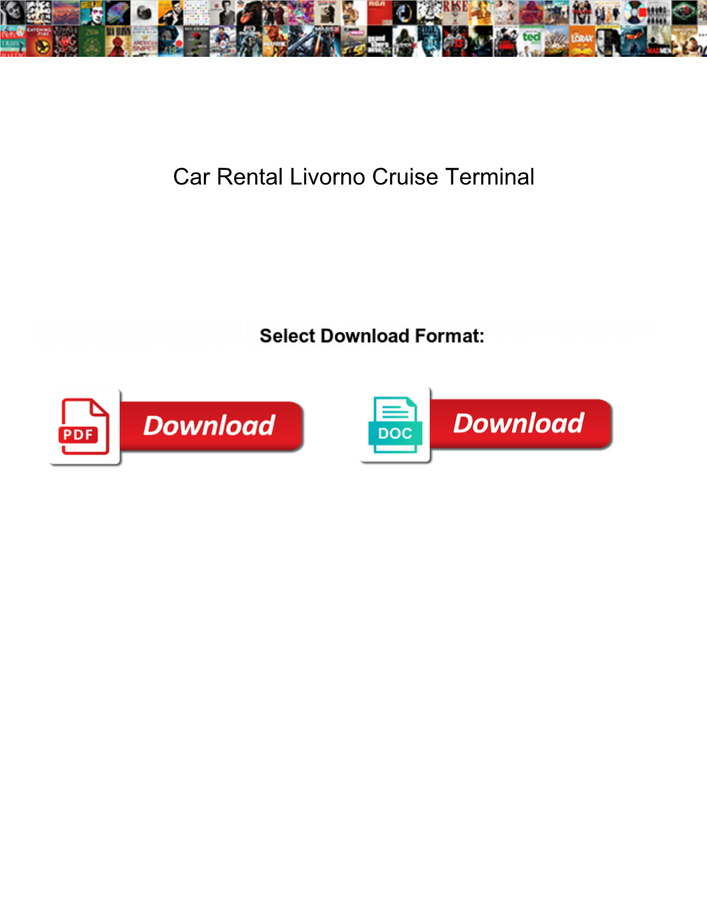 Car Rental Livorno Cruise Terminal