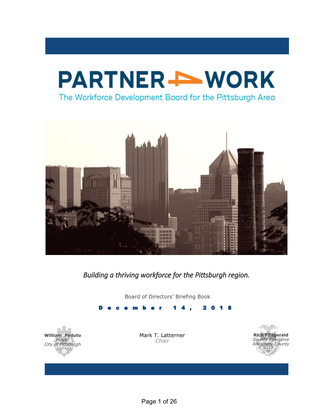 Building a Thriving Workforce for the Pittsburgh Region