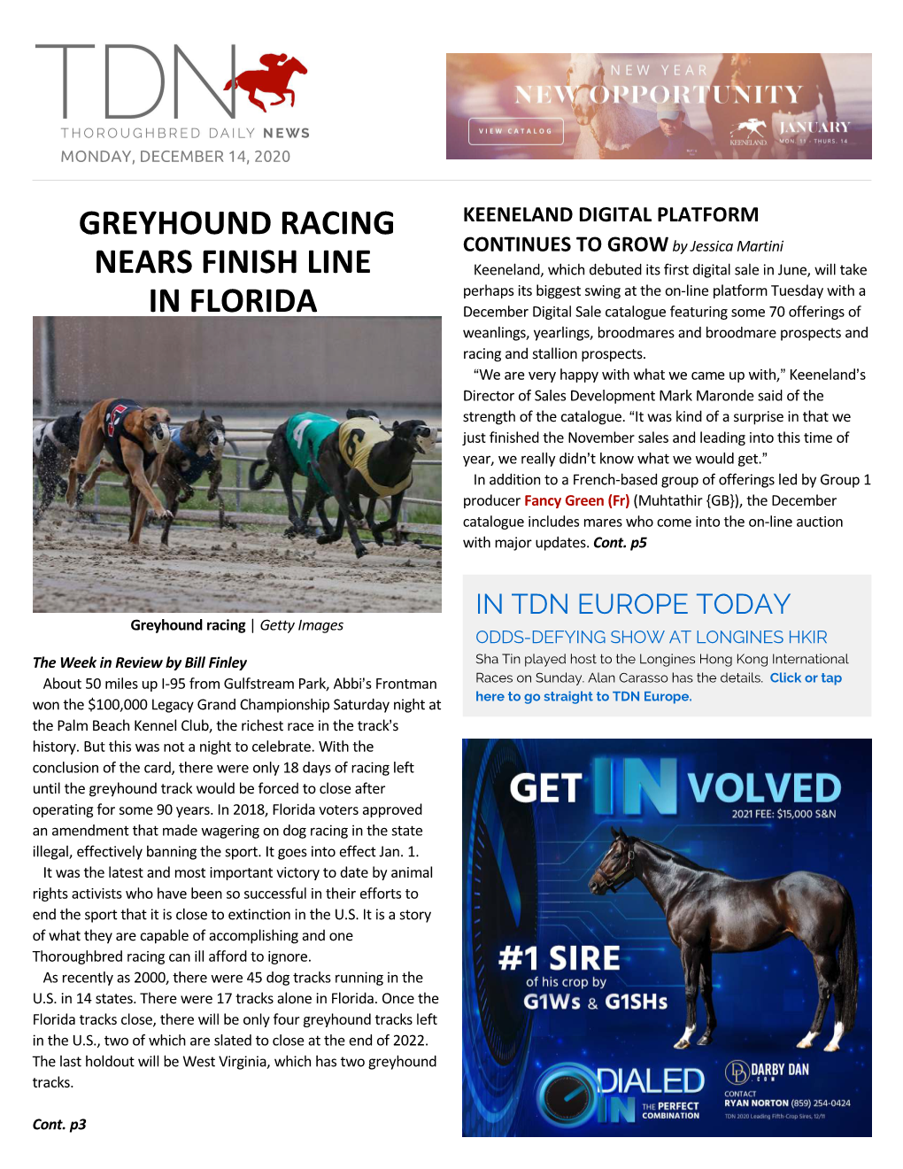 Greyhound Racing Nears Finish Line in Florida