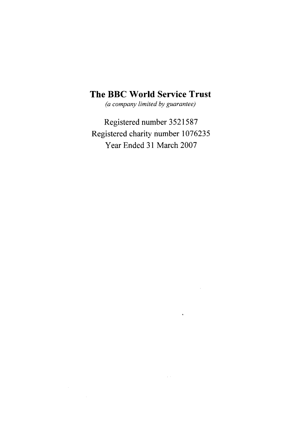 The Bbc World Service Trust