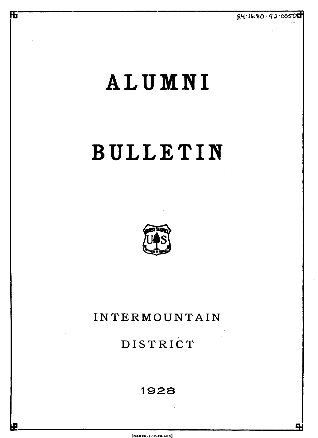 Alumni Bulletin Was Issued