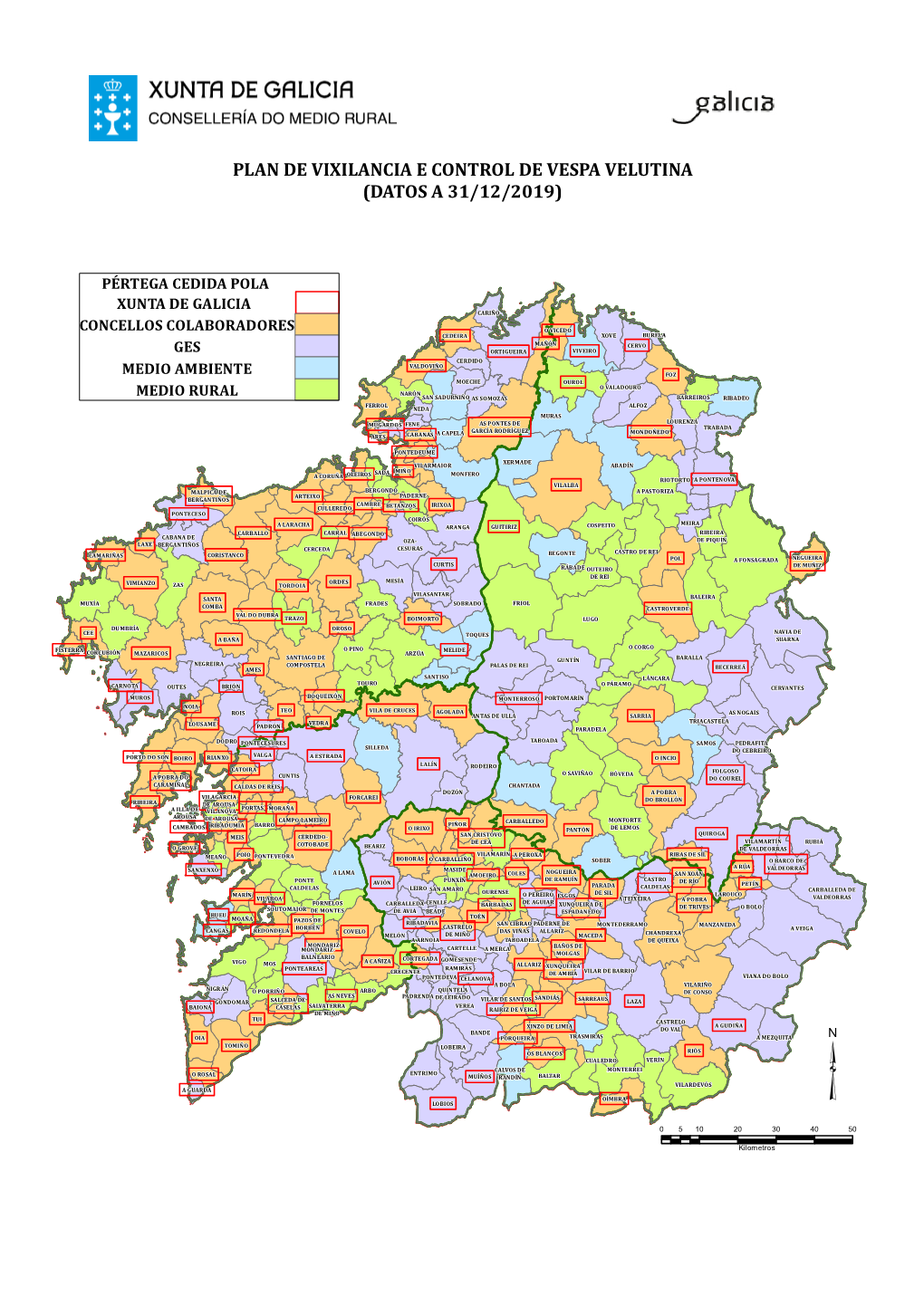 Plan De Vixilancia E Control De Vespa Velutina (Datos a 31/12/2019)