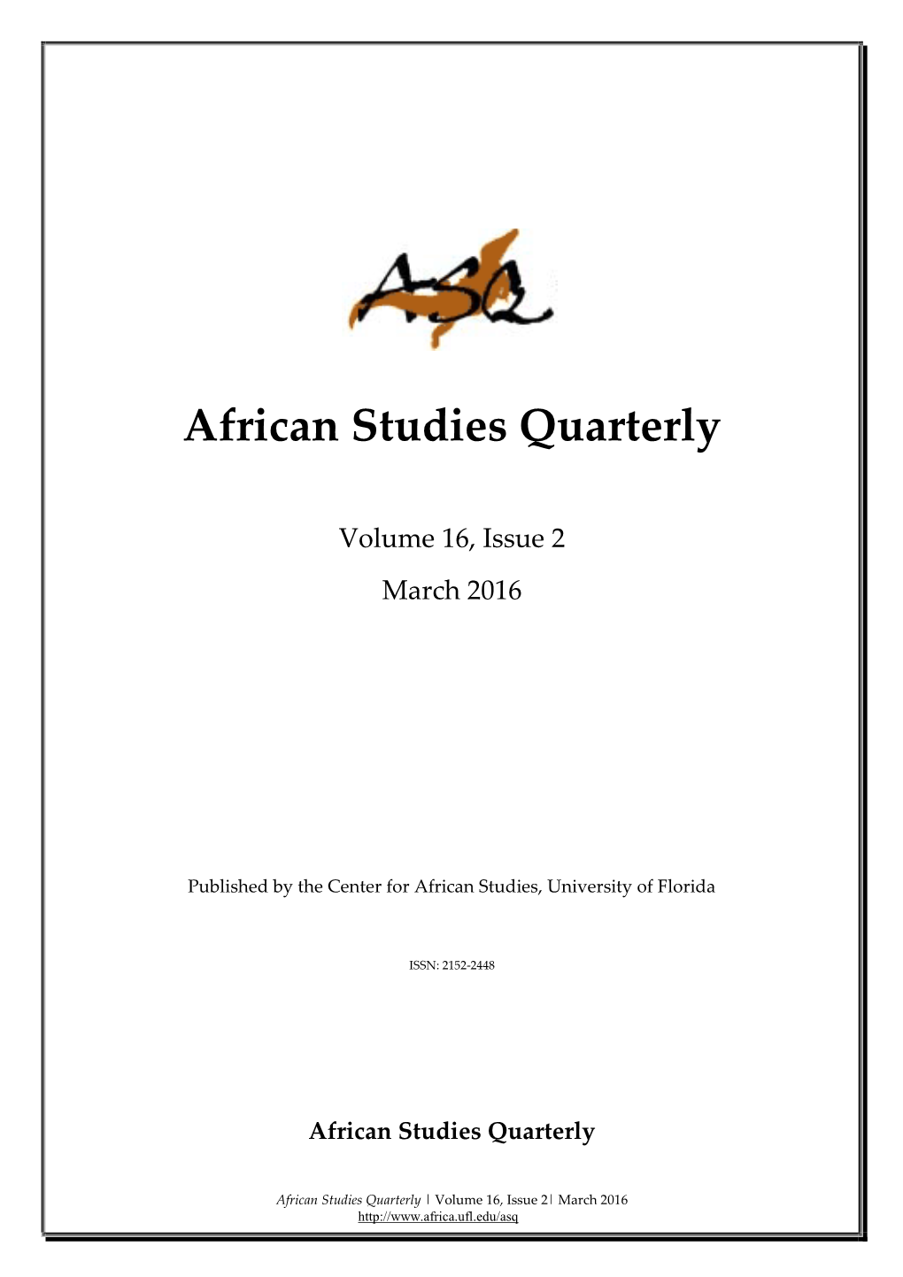 African Studies Quarterly