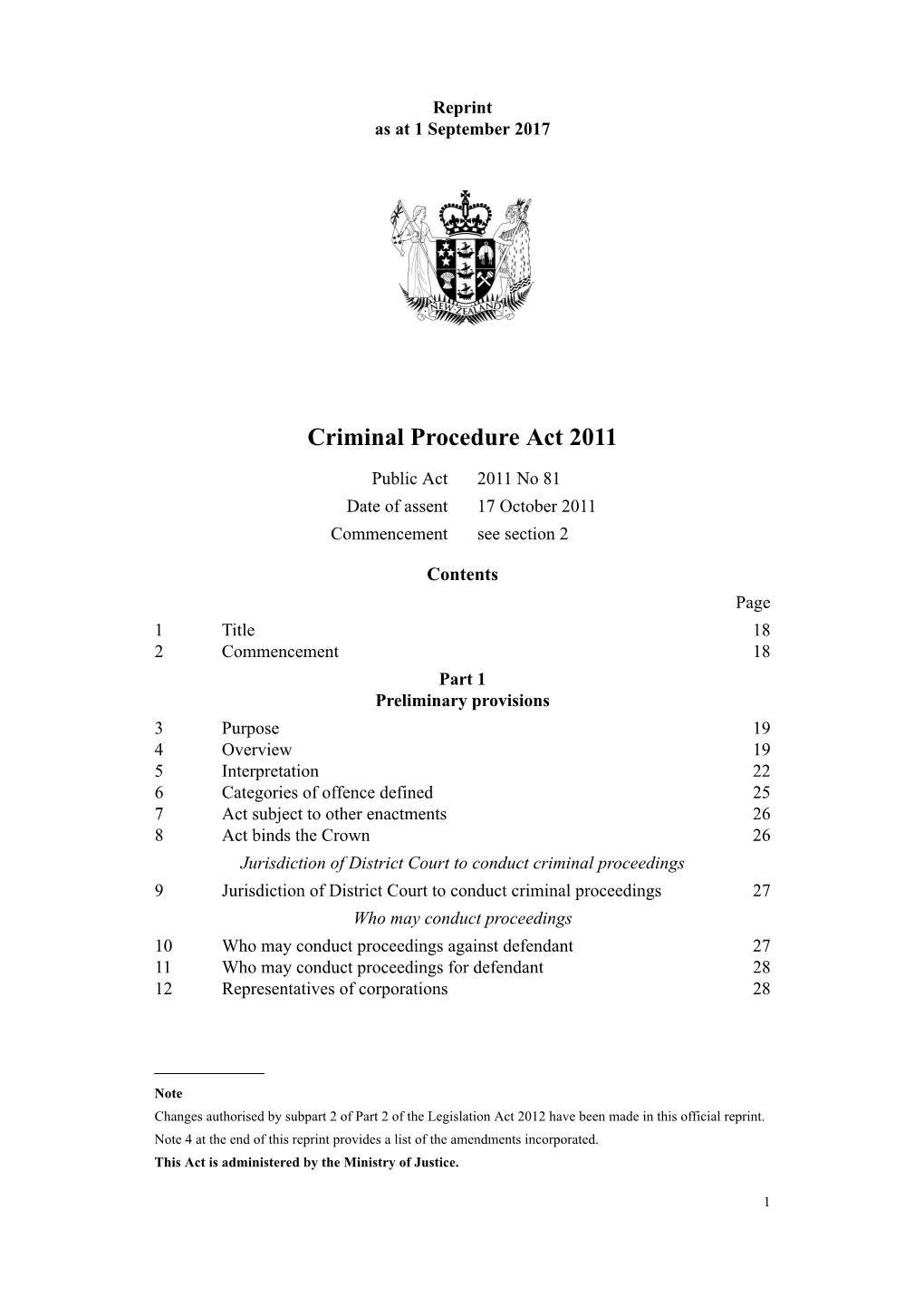 Criminal Procedure Act 2011