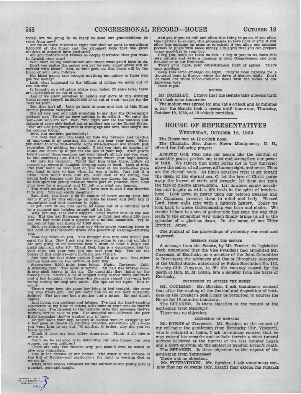 Congressional Record-House House Of