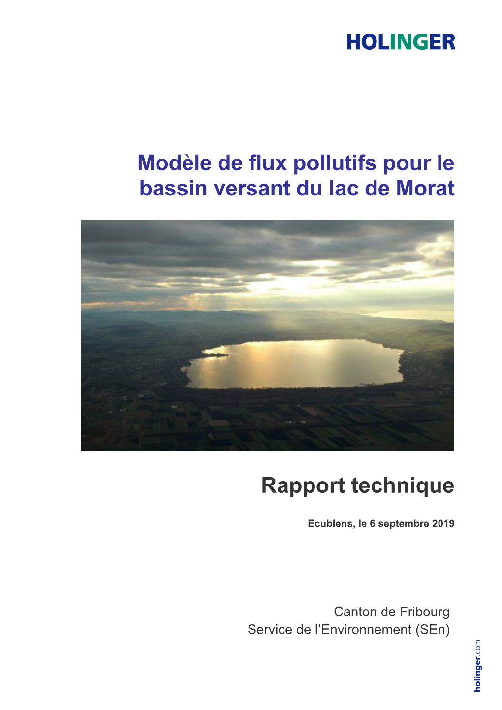 Modèle De Flux Pollutifs Pour Le Bassin Versant Du Lac De Morat