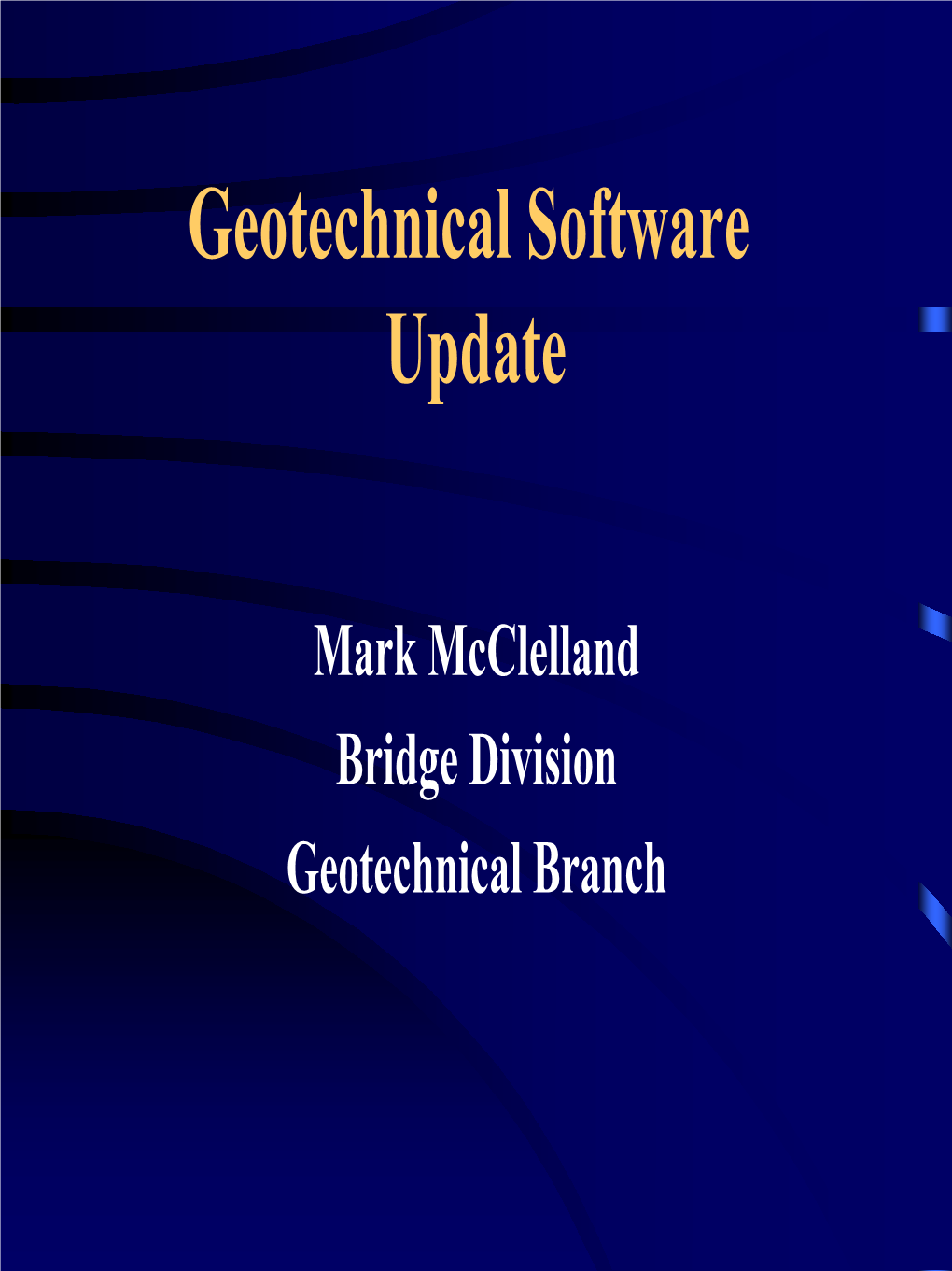 Geotechnical Software Update