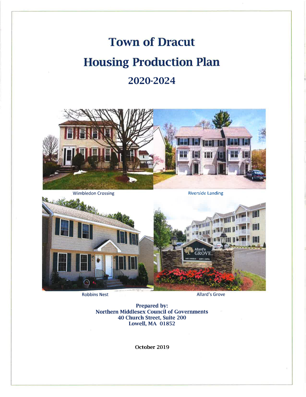 Town of Dracut Housing Production Plan 2020-2024