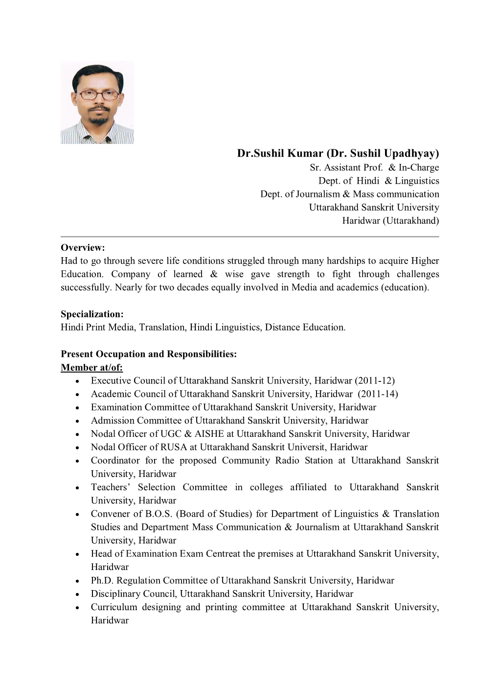 Dr. Sushil Upadhyay) Sr