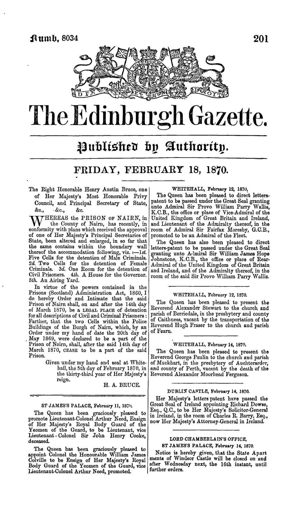 The Edinburh Gazette. Fi