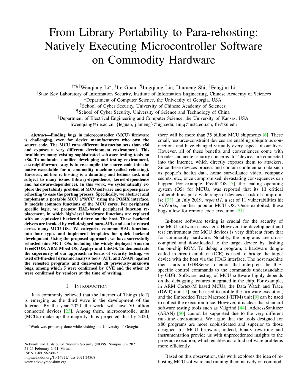 From Library Portability to Para-Rehosting: Natively Executing Microcontroller Software on Commodity Hardware