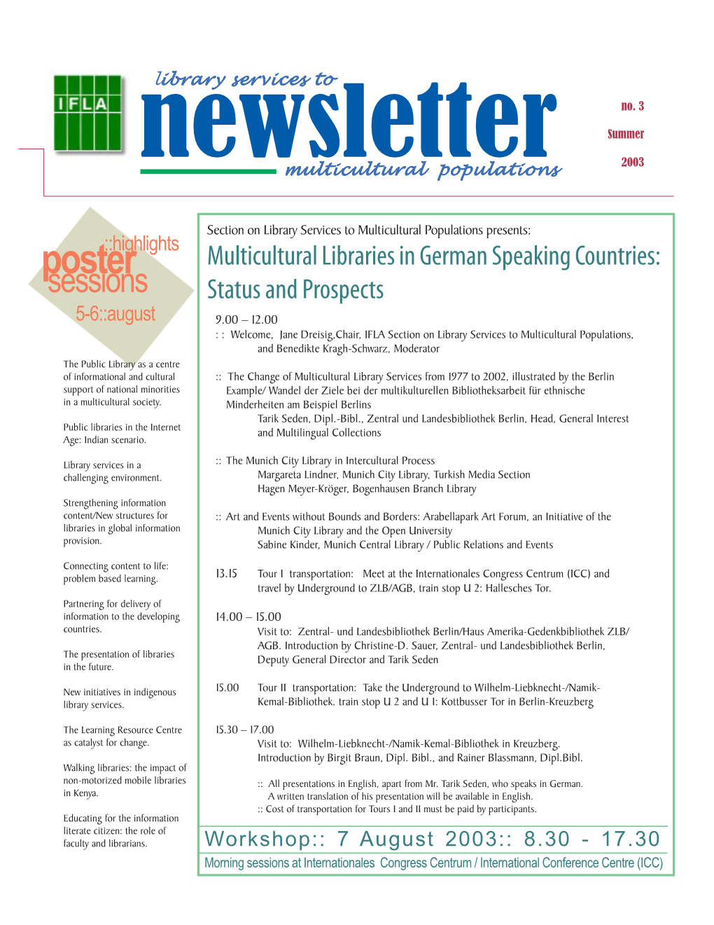 Library Services to Multicultural Populations Newsletter
