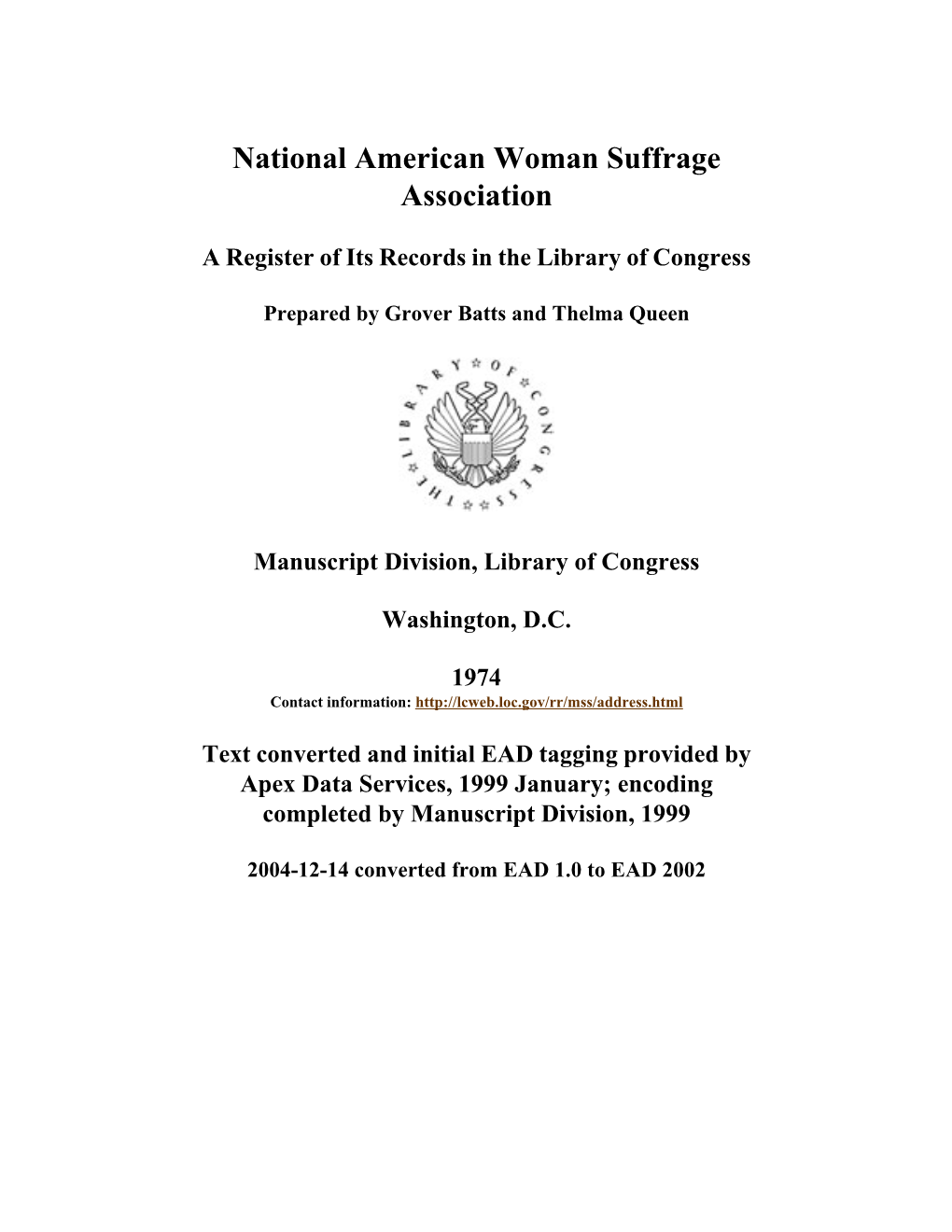 Records of the National American Woman