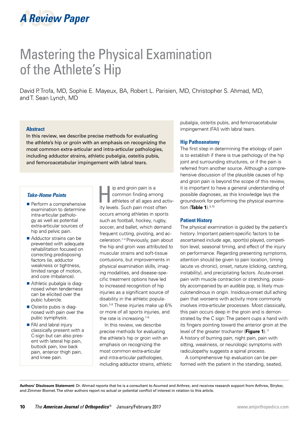 Mastering the Physical Examination of the Athlete's