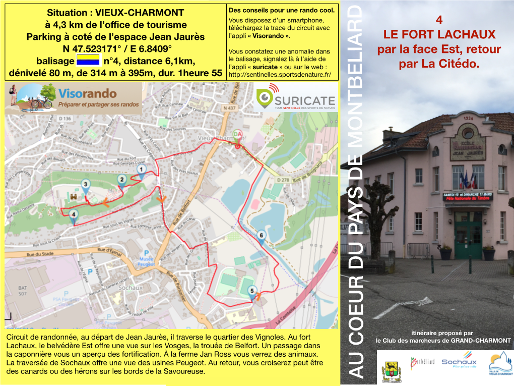 Dépliant Circuit N°4 Modif Pour Montbéliard