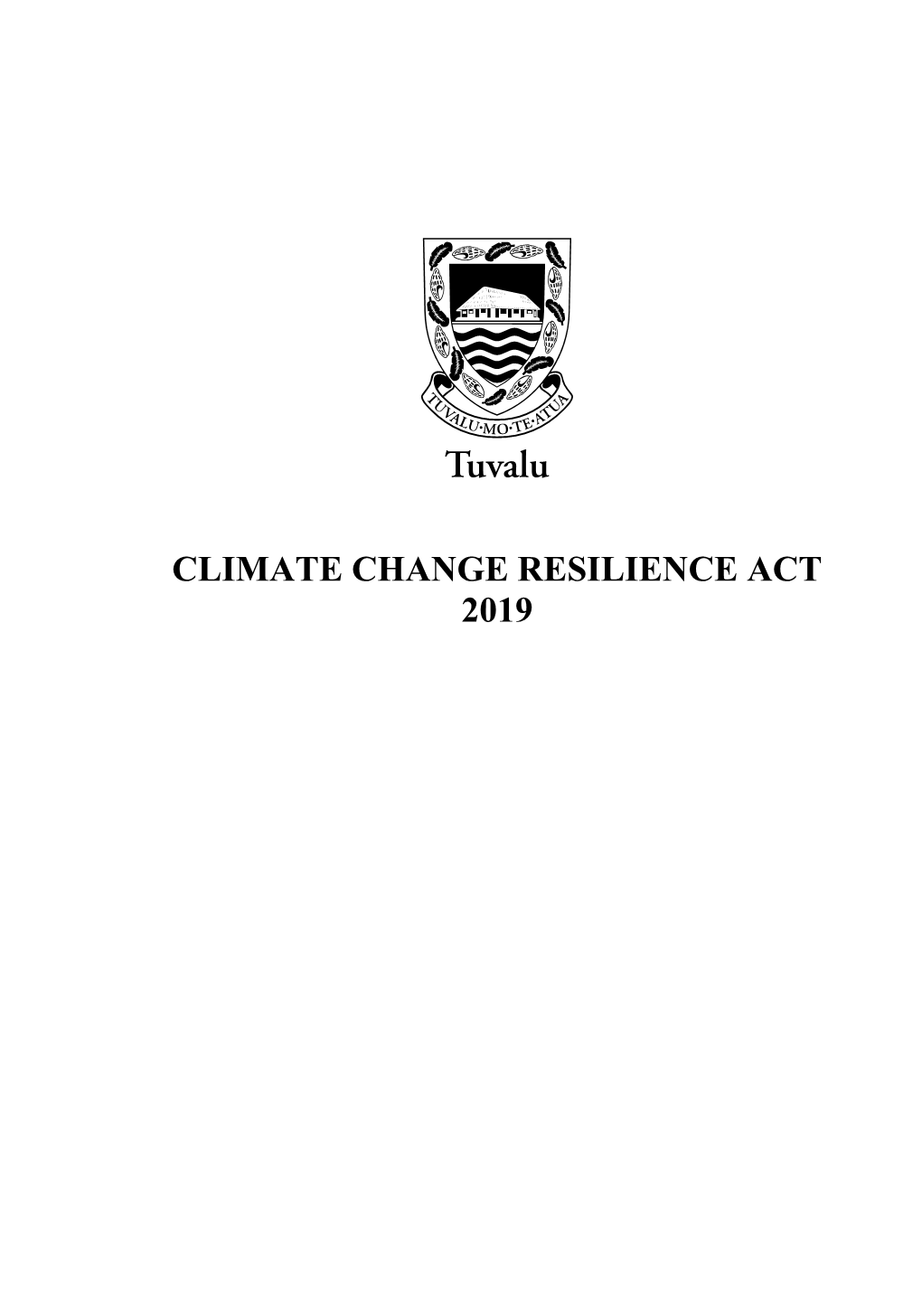 Climate Change Resilience Act 2019