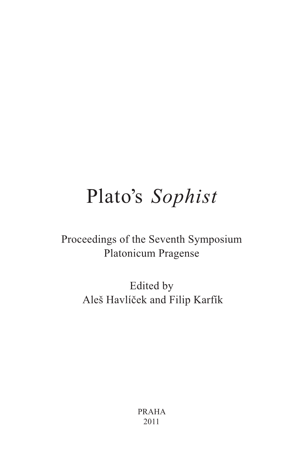 Plato's Sophist