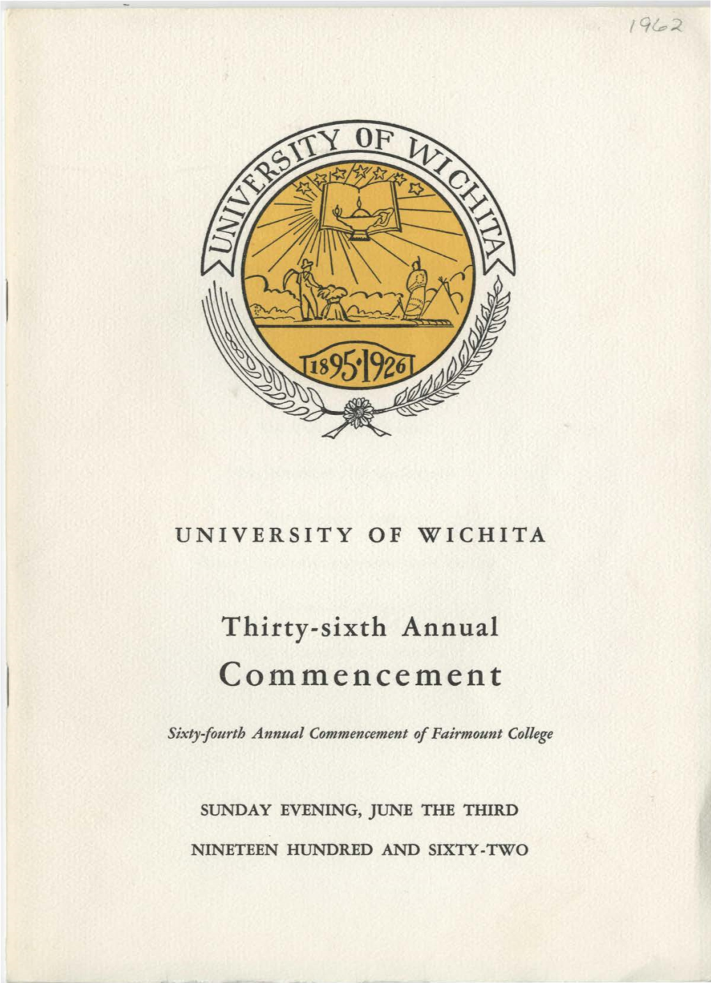 Annual Commencement Program 1962
