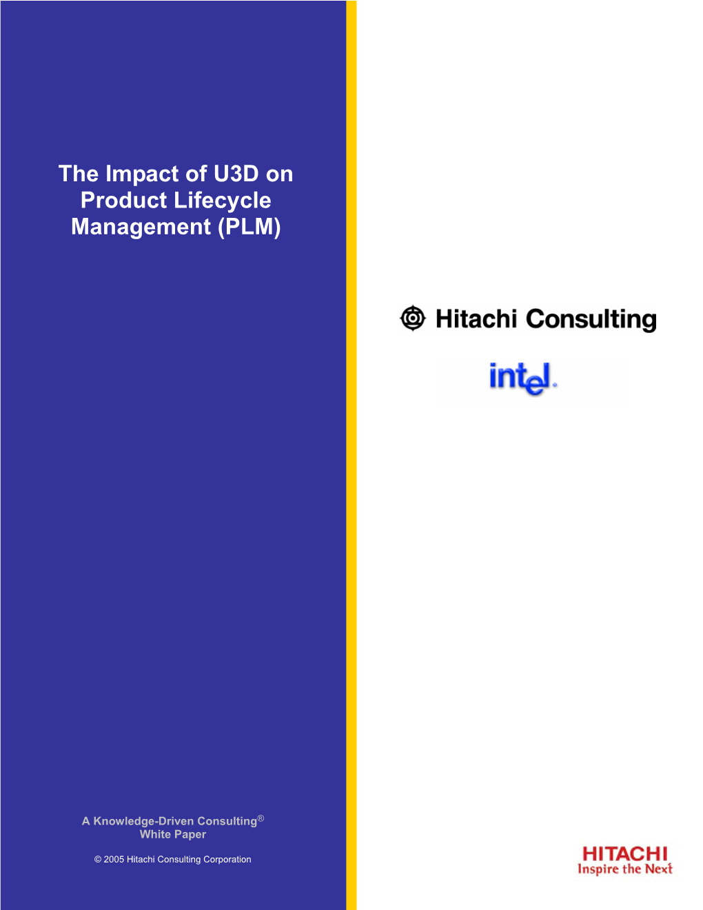 The Impact of U3D on Product Lifecycle Management (PLM)