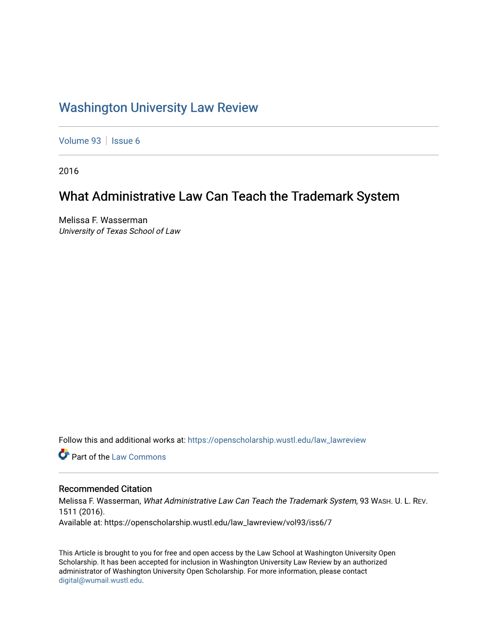 What Administrative Law Can Teach the Trademark System