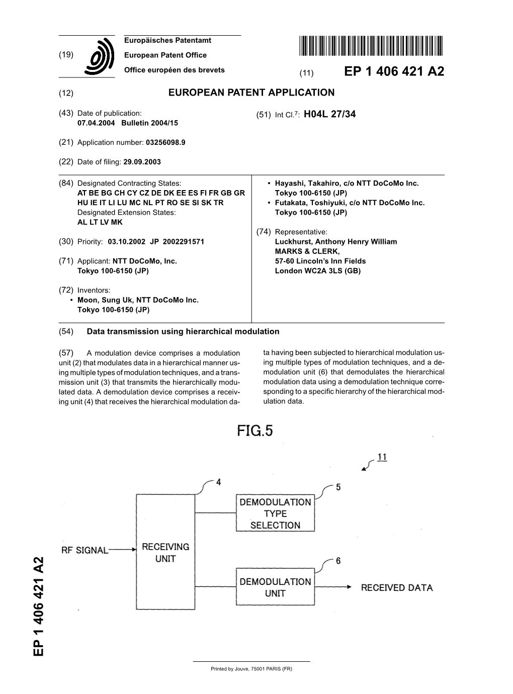 Data Transmission Using Hierarchical Modulation