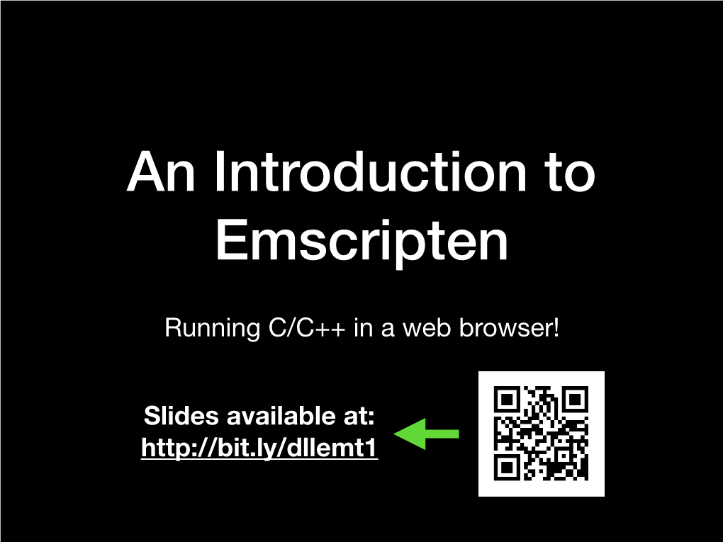 An Introduction to Emscripten