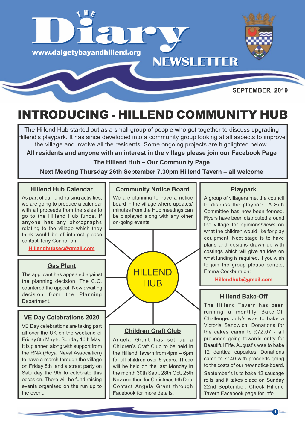 HILLEND COMMUNITY HUB the Hillend Hub Started out As a Small Group of People Who Got Together to Discuss Upgrading Hillend’S Playpark