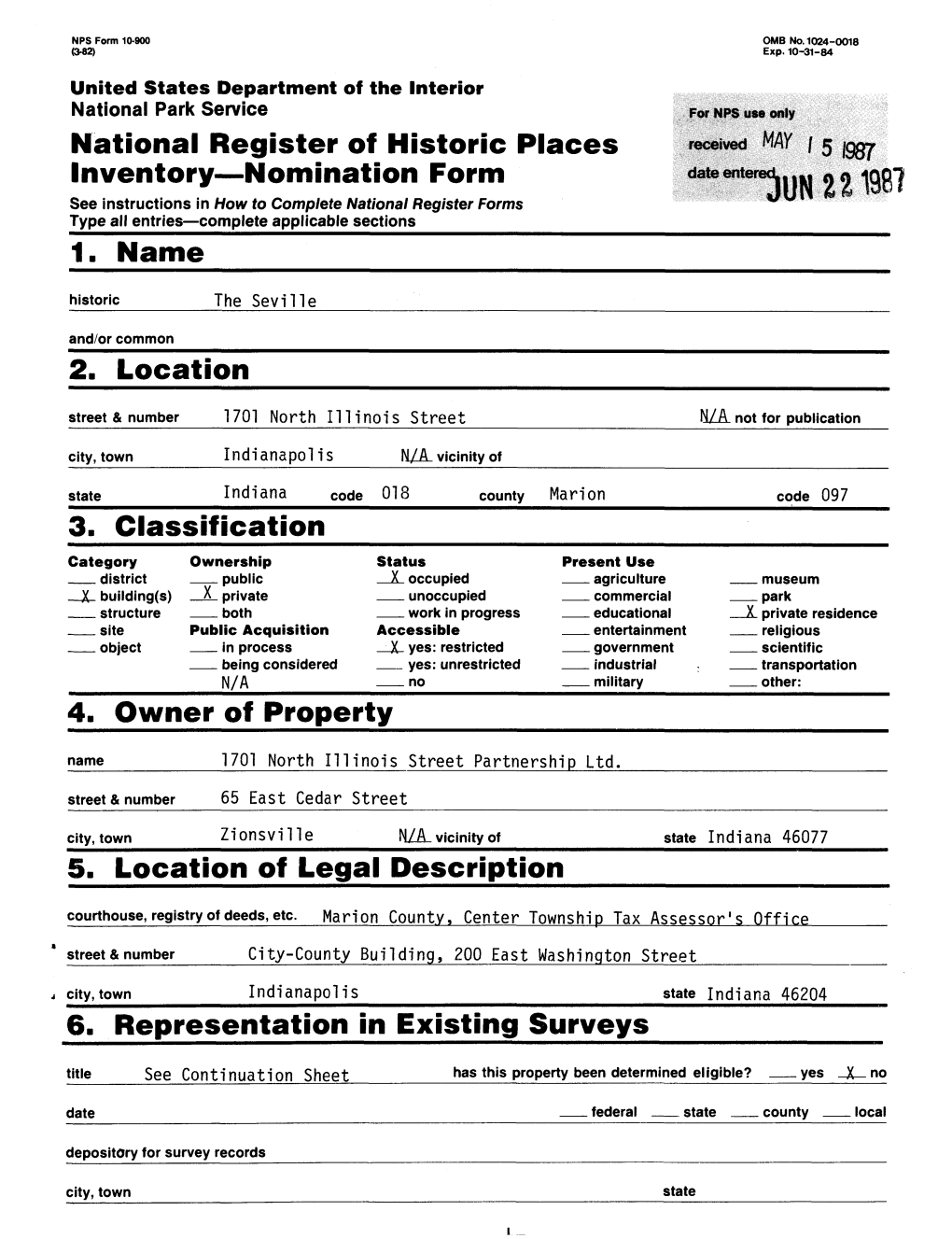 National Register of Historic Places Inventory—Nomination Form 1