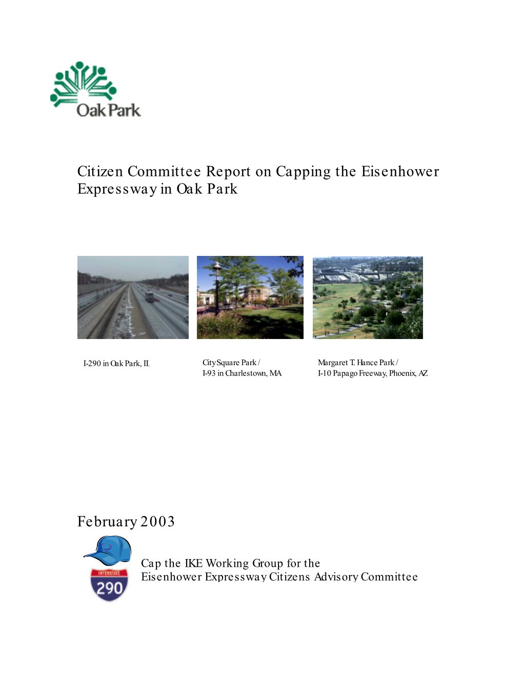 Citizen Committee Report on Capping the Eisenhower Expressway in Oak Park