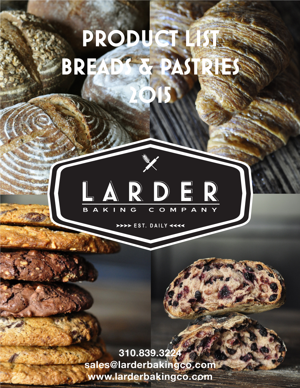 Product List Breads & Pastries 2015