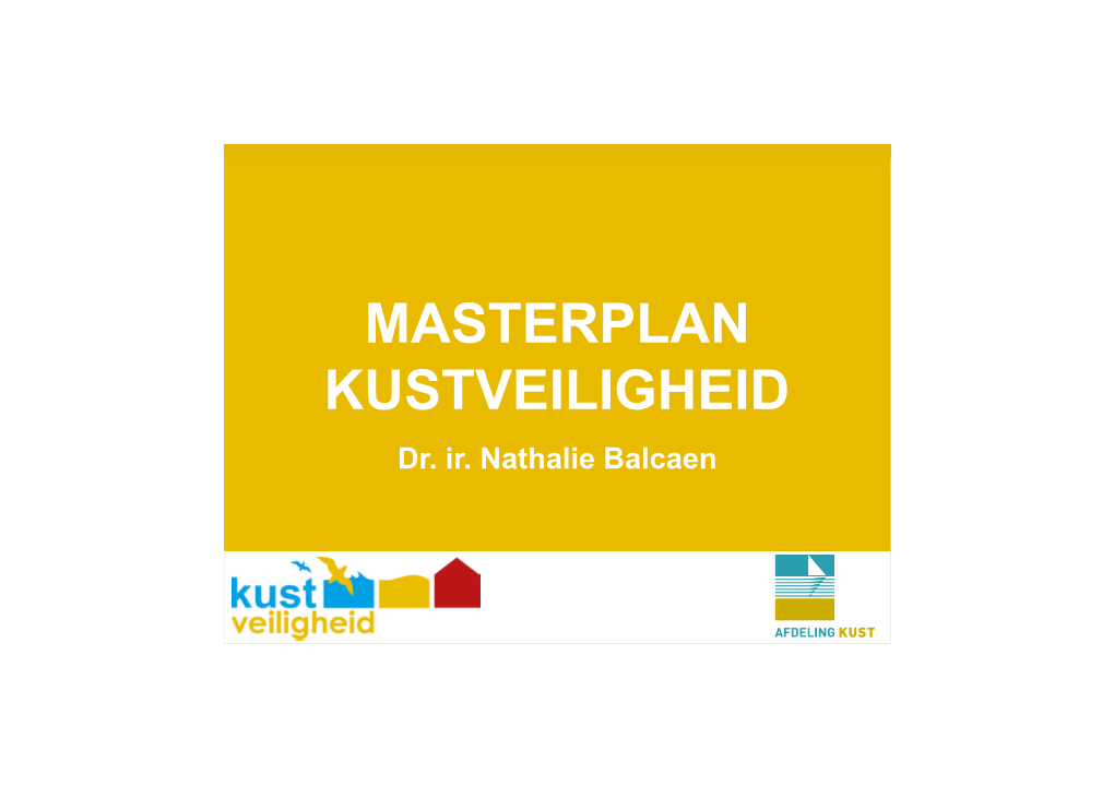 MASTERPLAN KUSTVEILIGHEID Dr