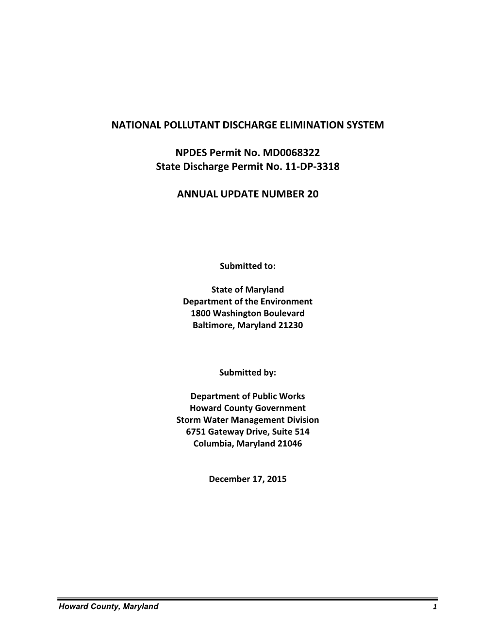 National Pollutant Discharge Elimination System