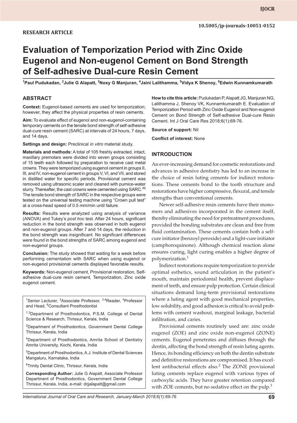 Evaluation of Temporization Period with Zinc Oxide Eugenol and Non-Eugenol Cement on Bond Strength of Self-Adhesive Dual-Cure R