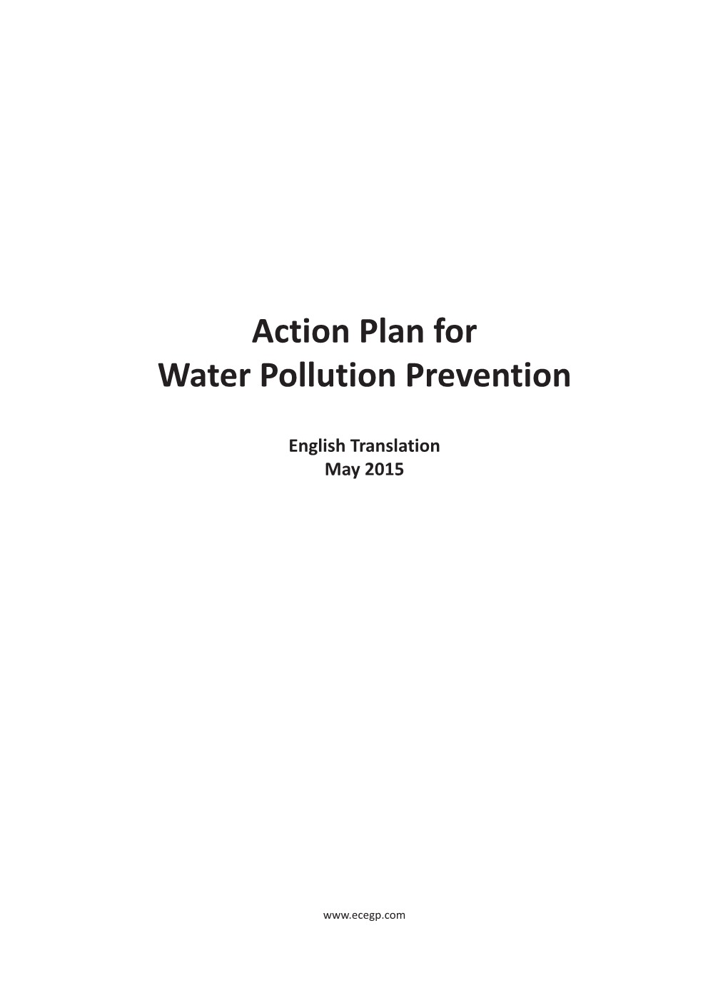 Action Plan for Water Pollution Prevention