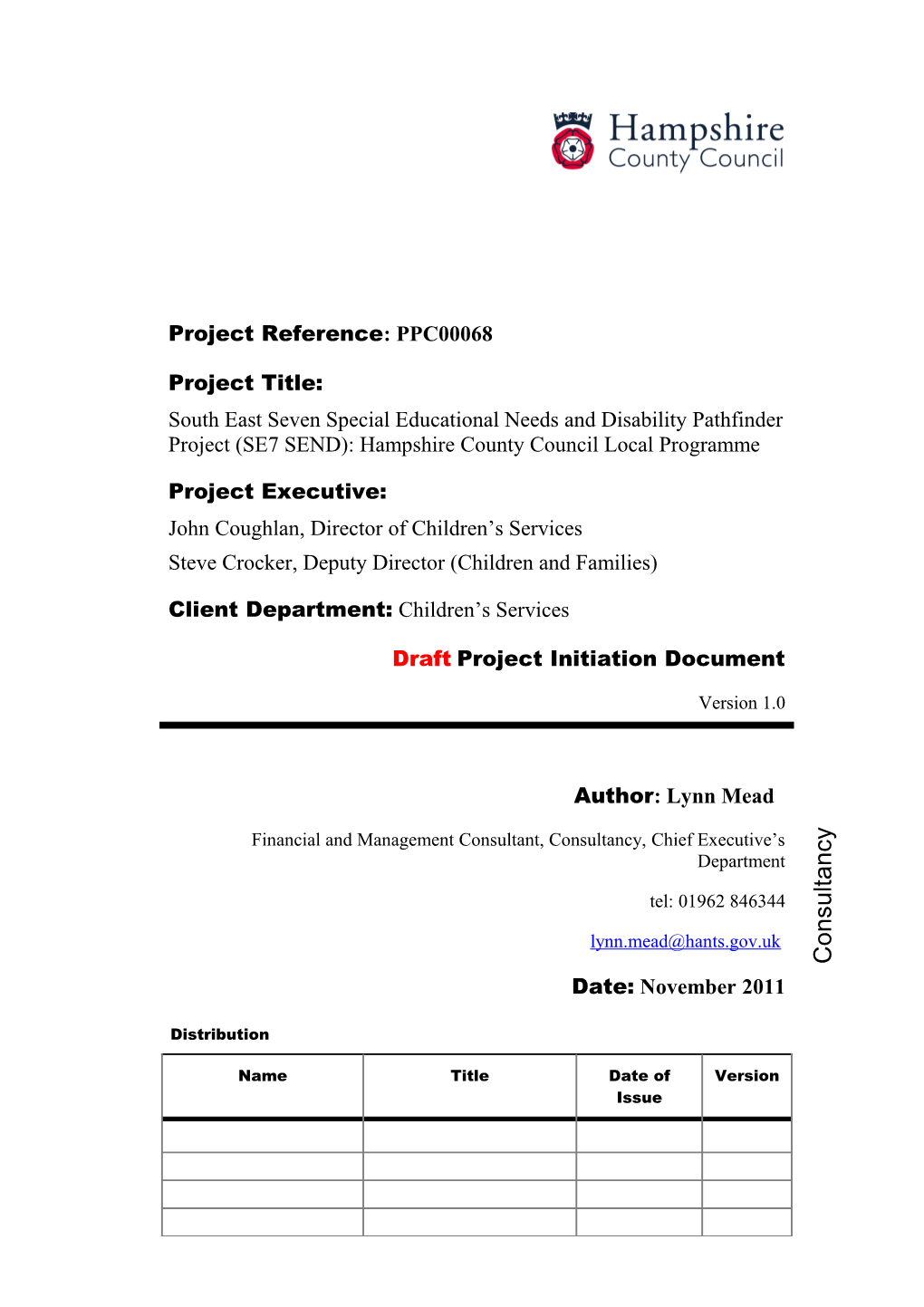 Planit - Template - Project Initiation Document PID - IP001C