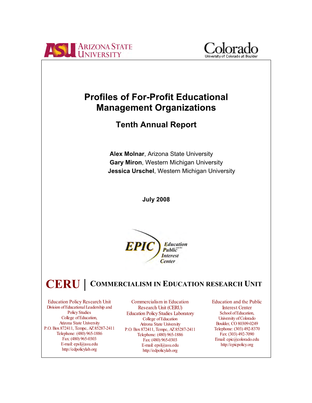 Ceru | Commercialism in Education Research Unit