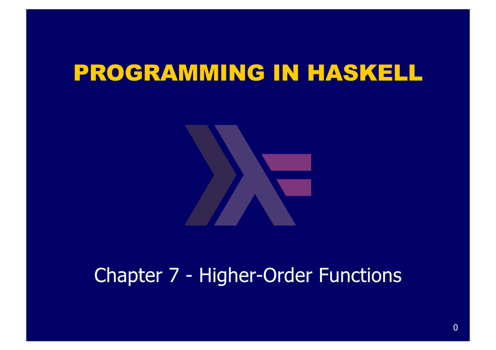 Programming in Haskell