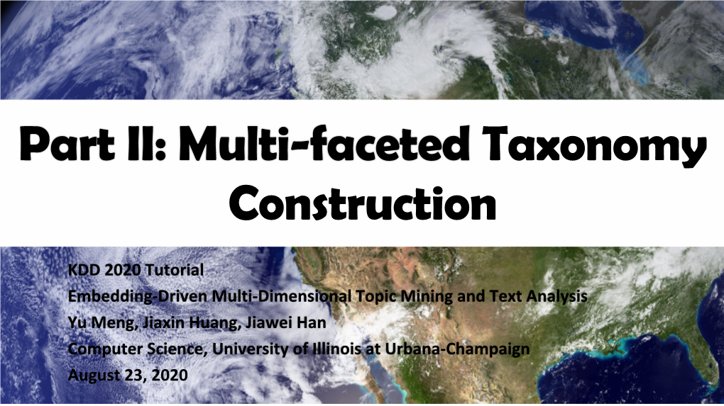 Part II: Multi-Faceted Taxonomy Construction