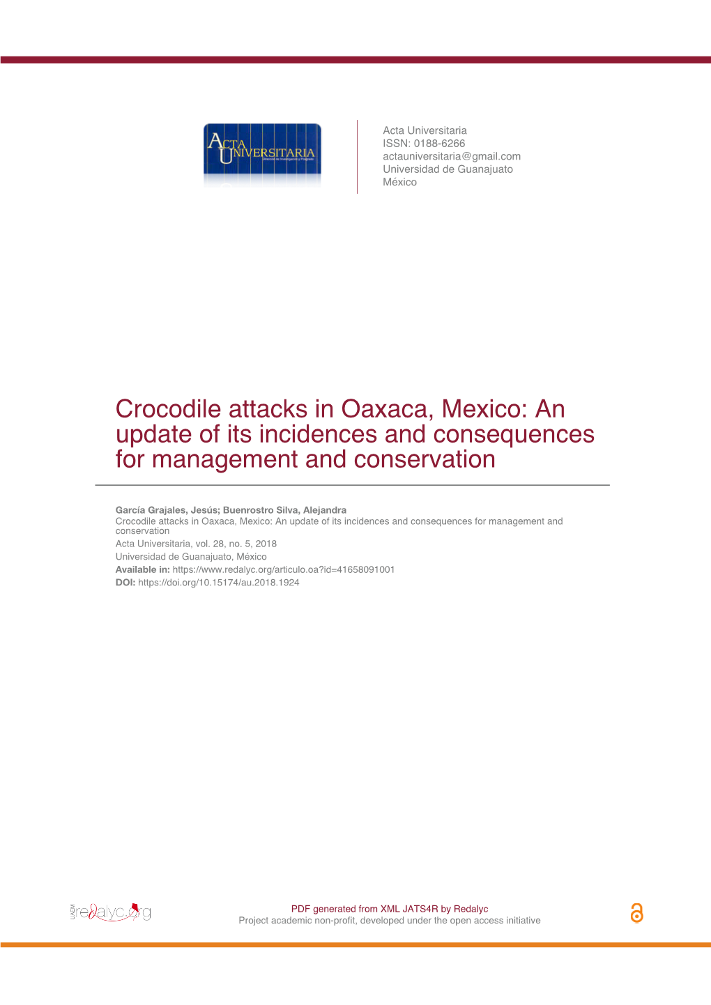 Crocodile Attacks in Oaxaca, Mexico: an Update of Its Incidences and Consequences for Management and Conservation