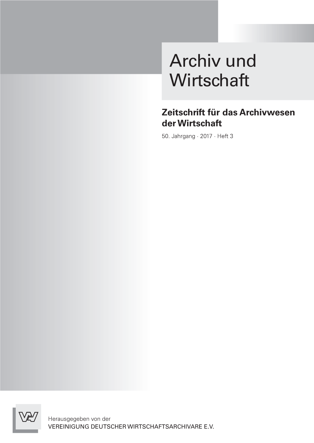 Archiv Und Wirtschaft