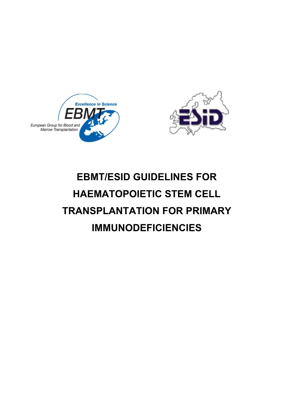 Guidelines of Ebmt Inborn Errors Wp