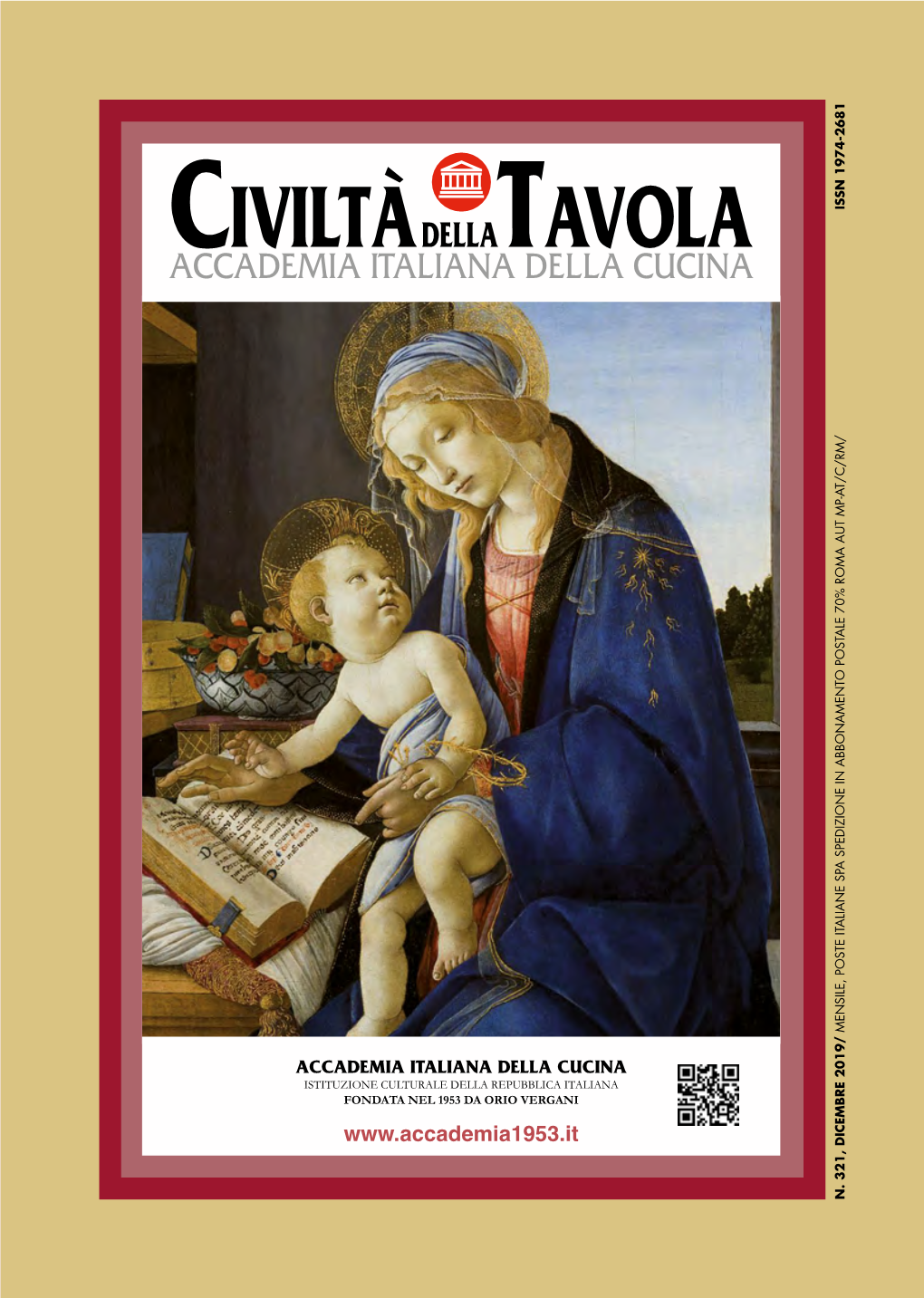 DICEMBRE 2019 L Civiltà Dellatavola ACCADEMIA ITALIANA DELLA CUCINA N